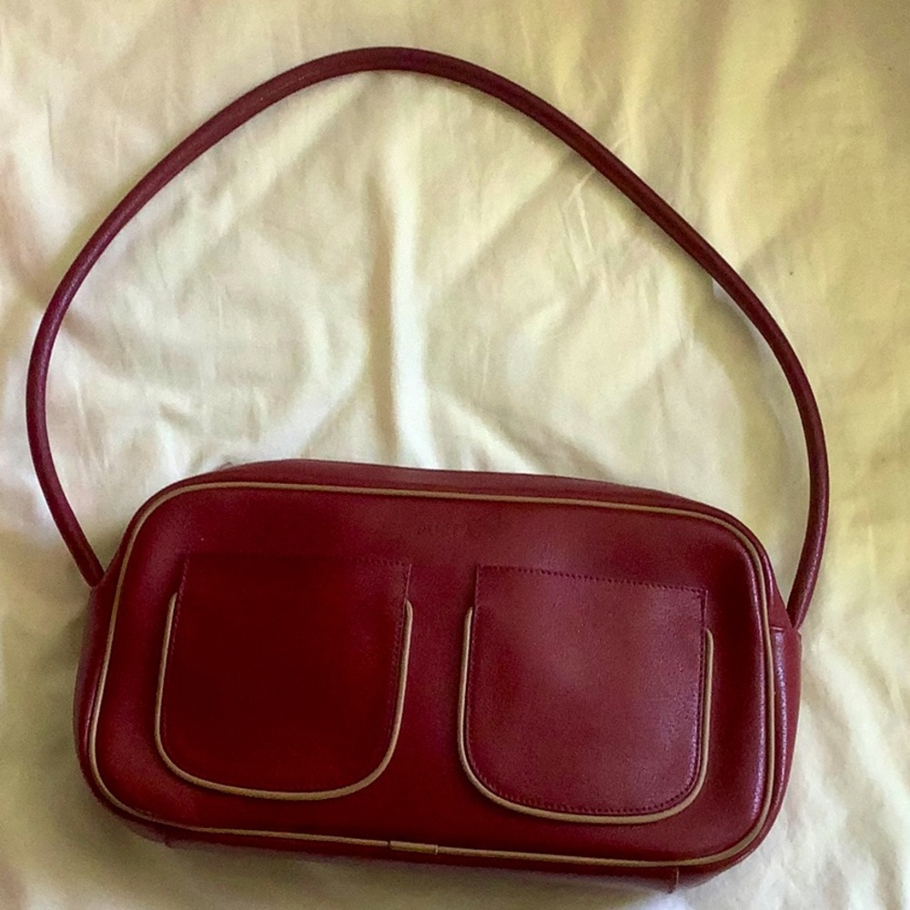 Vintage Red and Tan Furla Purse